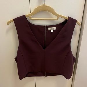 Wilfred (Aritzia) Maroon Crop Tank